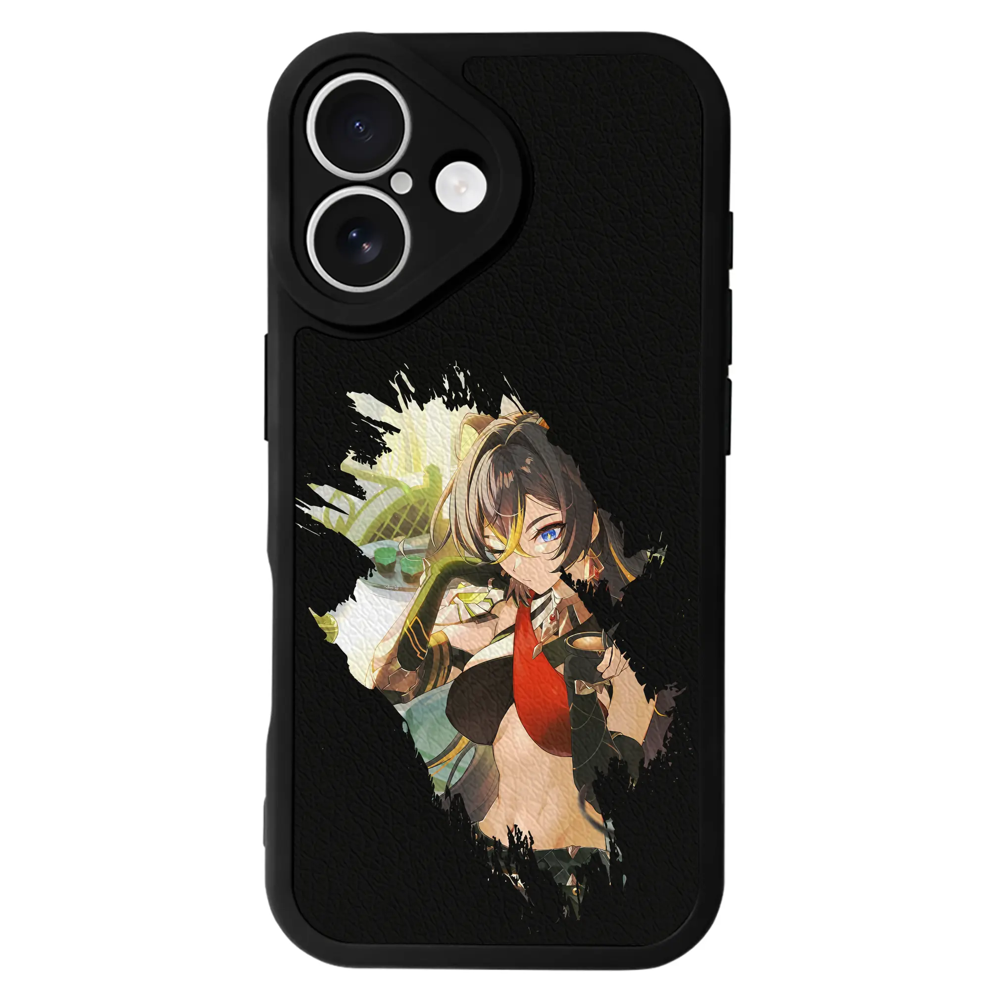 原 神 グッズ ディシア - IPhone 16シリーズ対応 ・ シリコンスマホケース ・ レザー調 ・ 高精度フィット ・ 耐衝撃 ・ ワイヤレス充電対応 ・ 精密カット